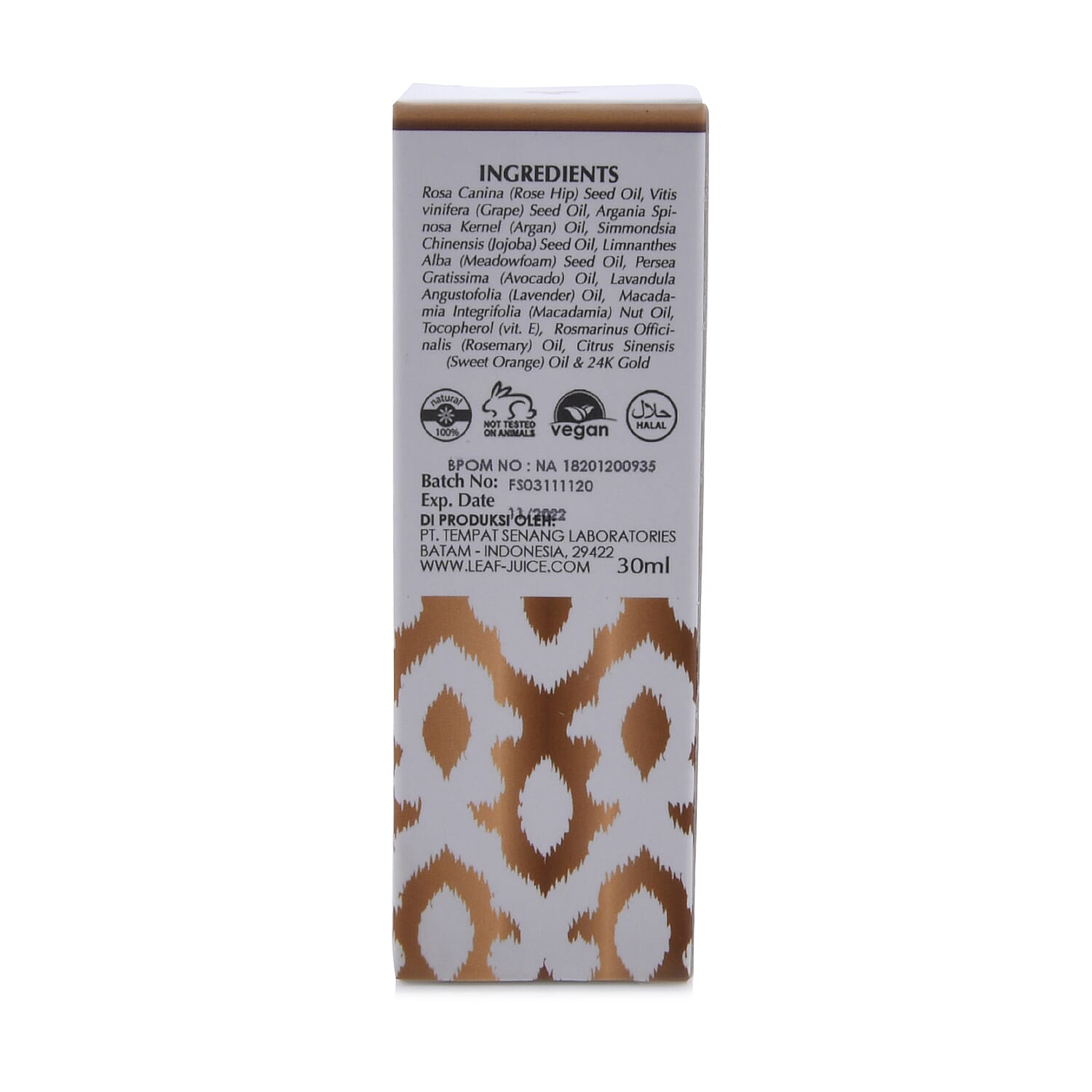 LeafJuice- 24K Gold Anti-Aging Facial Serum - 30ml