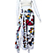 Bali Collection Rayon Women Butterfly Pattern Sarong - Black Blue and White