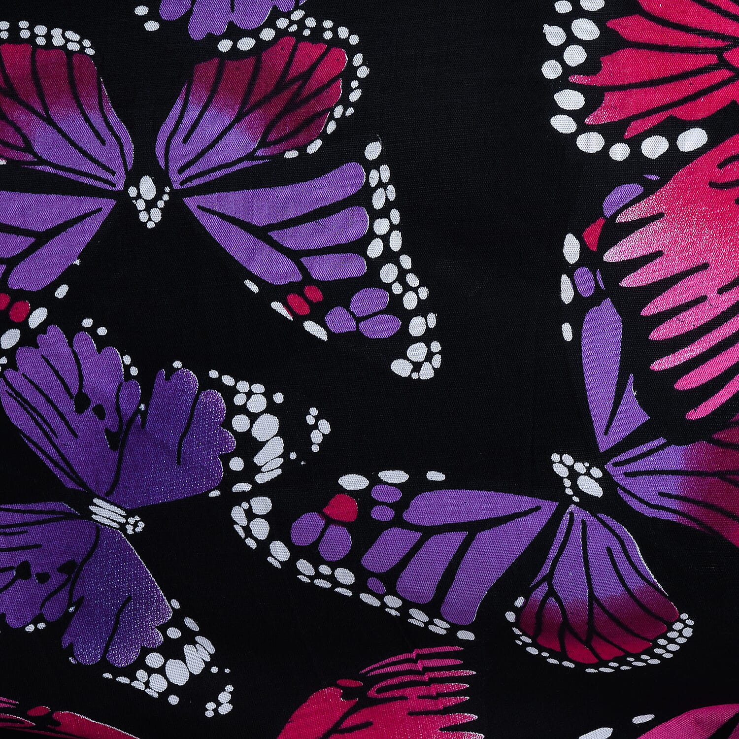 Women Butterfly Pattern Sarong (Size-160x105Cm) - Black and Multi