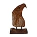 Bali Collection - Decorative Handcrafted Teak Wood Eagle Head Sculpture with Stand - Brown