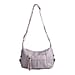 SENCILLEZ Genuine Leather Womens Crossbody Bag with Shoulder Strap - Grey