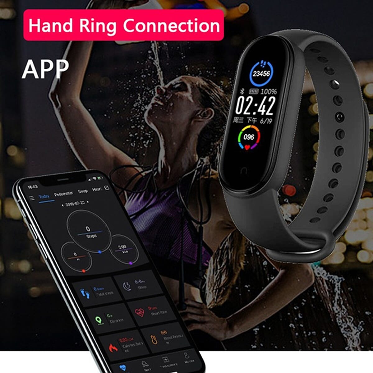 M5 Smart Watch with Silicone Strap