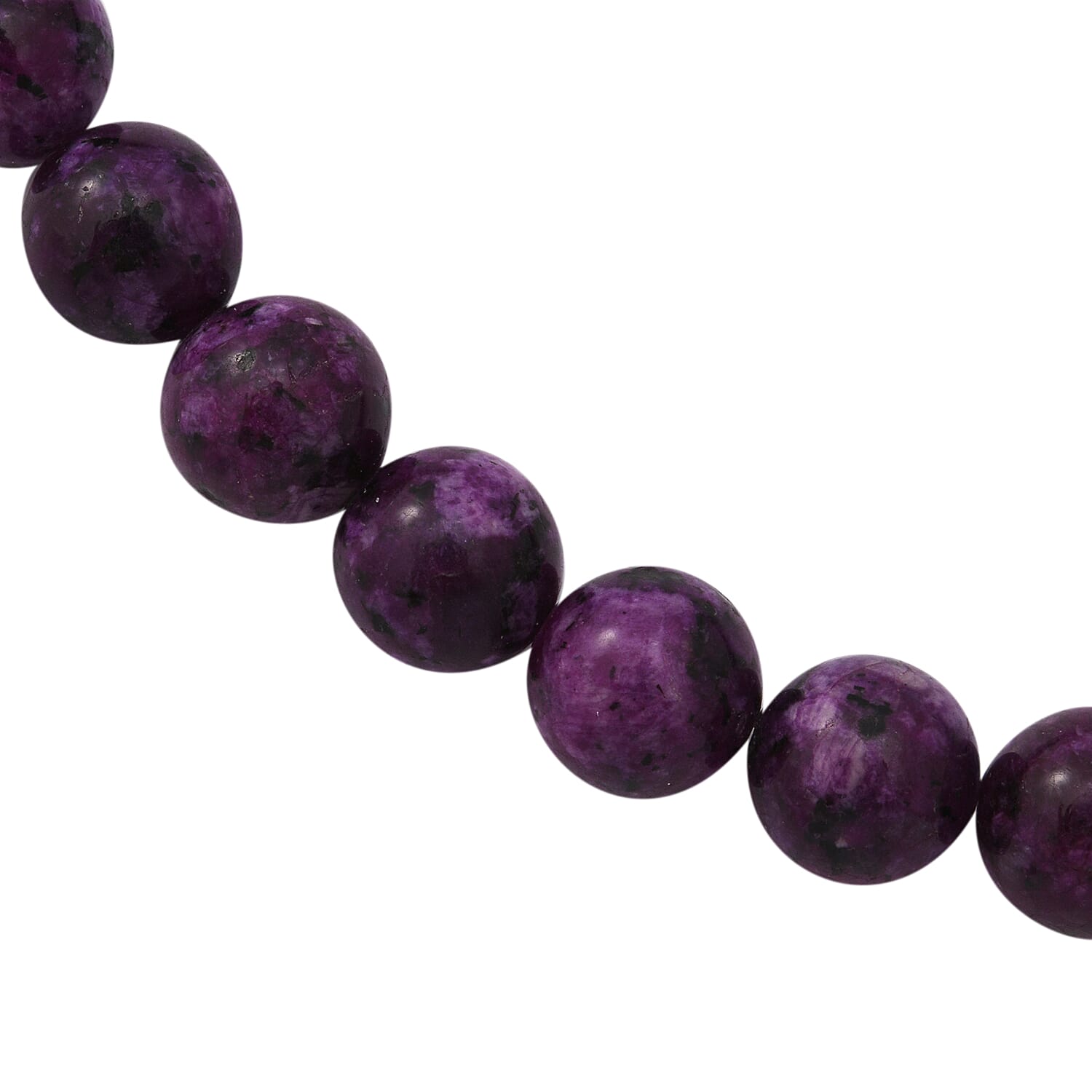 Sugilite Beads Necklace (Size 18) in Sterling Silver 309.00 Ct.
