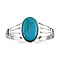 Santa Fe 7 Ct. Artisan Crafted Spiny Turquoise Bracelet in Rhodium Plated Sterling Silver 6.5 Inches