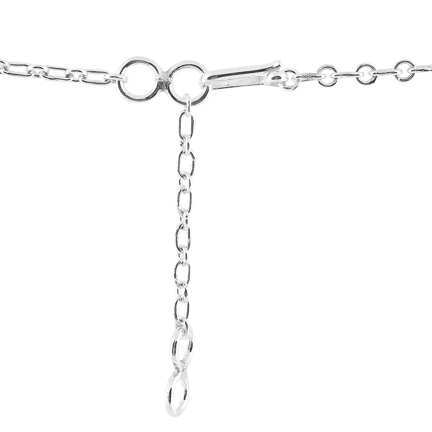 Santa Fe Collection - 2 Piece Set Artisan Crafted Turquoise Necklace (Size 18-2 Inch Ext.) and Earrings in Rhodium Overlay Sterling Silver