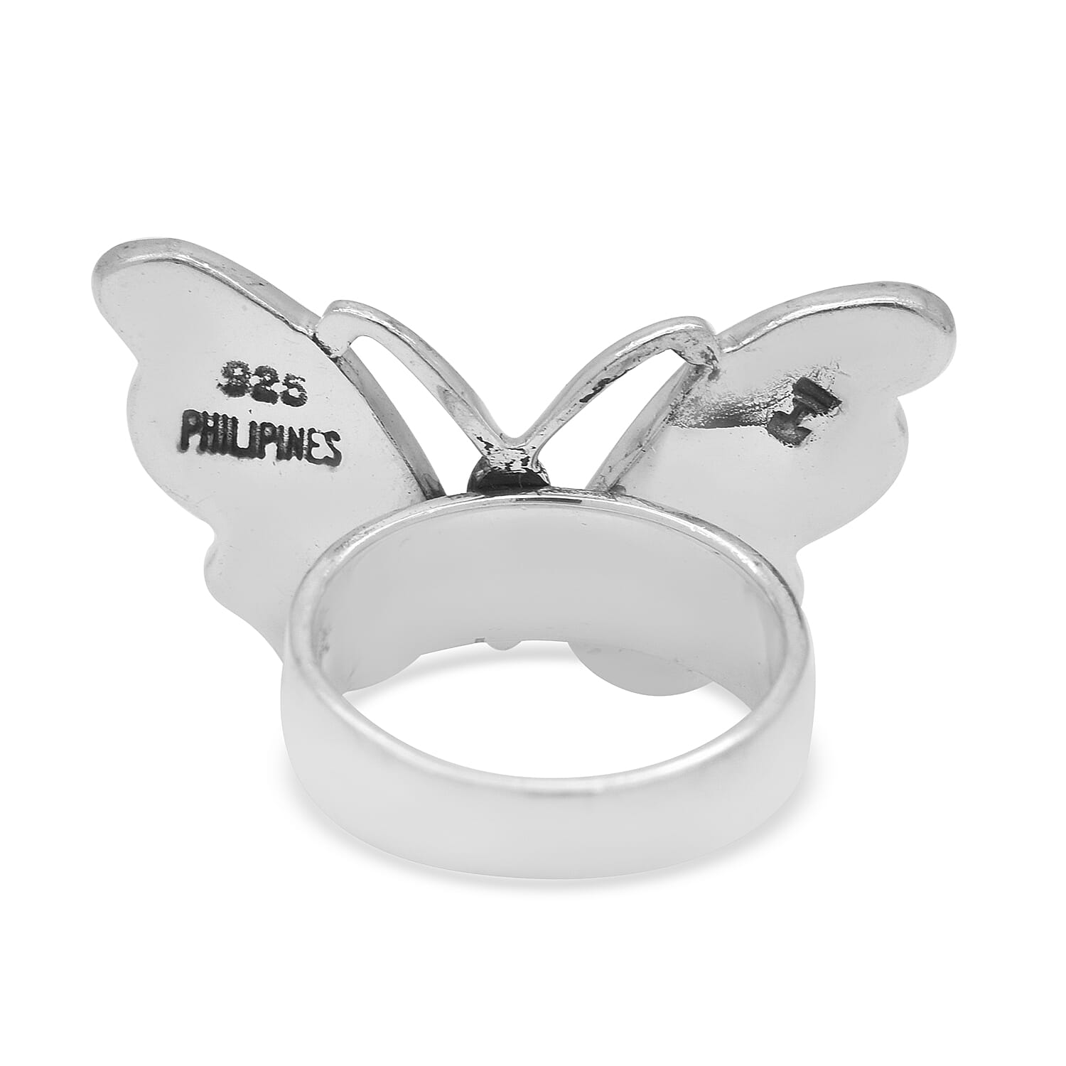 Santa Fe Collection - Spiny Turquoise Butterfly Ring in Sterling Silver