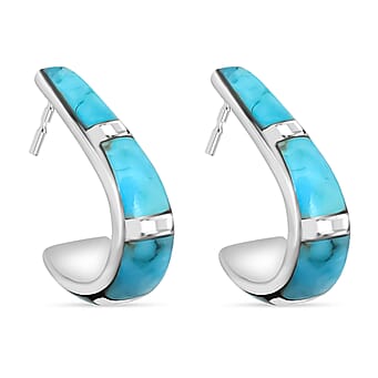 https://tjcuk.sirv.com/Products/60/9/6091752/Santa-Fe-5.5-Ct.-Artisan-Crafted-Turquoise-Huggie-Hoop-Earrings-in-Rho_6091752.jpg?w=342&h=342
