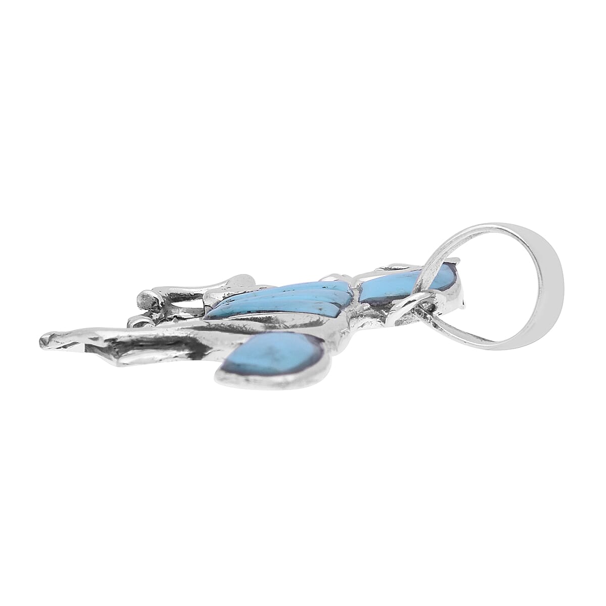 Santa Fe Collection - Turquoise Horse Pendant in Sterling Silver