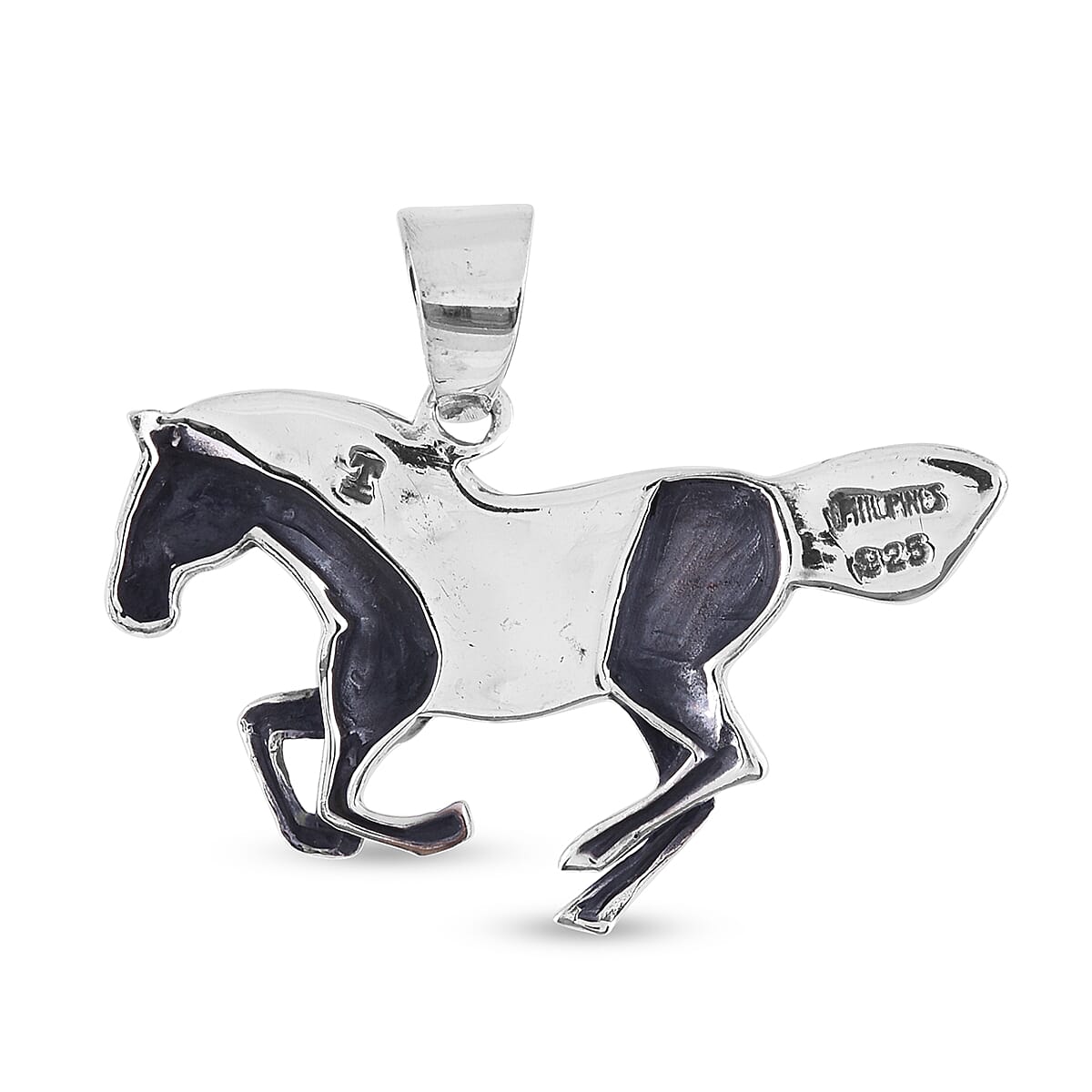 Santa Fe Collection - Turquoise Horse Pendant in Sterling Silver