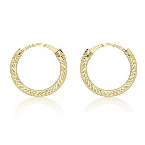 9K Yellow Gold  Earring,  Gold Wt. 0.25 Gms