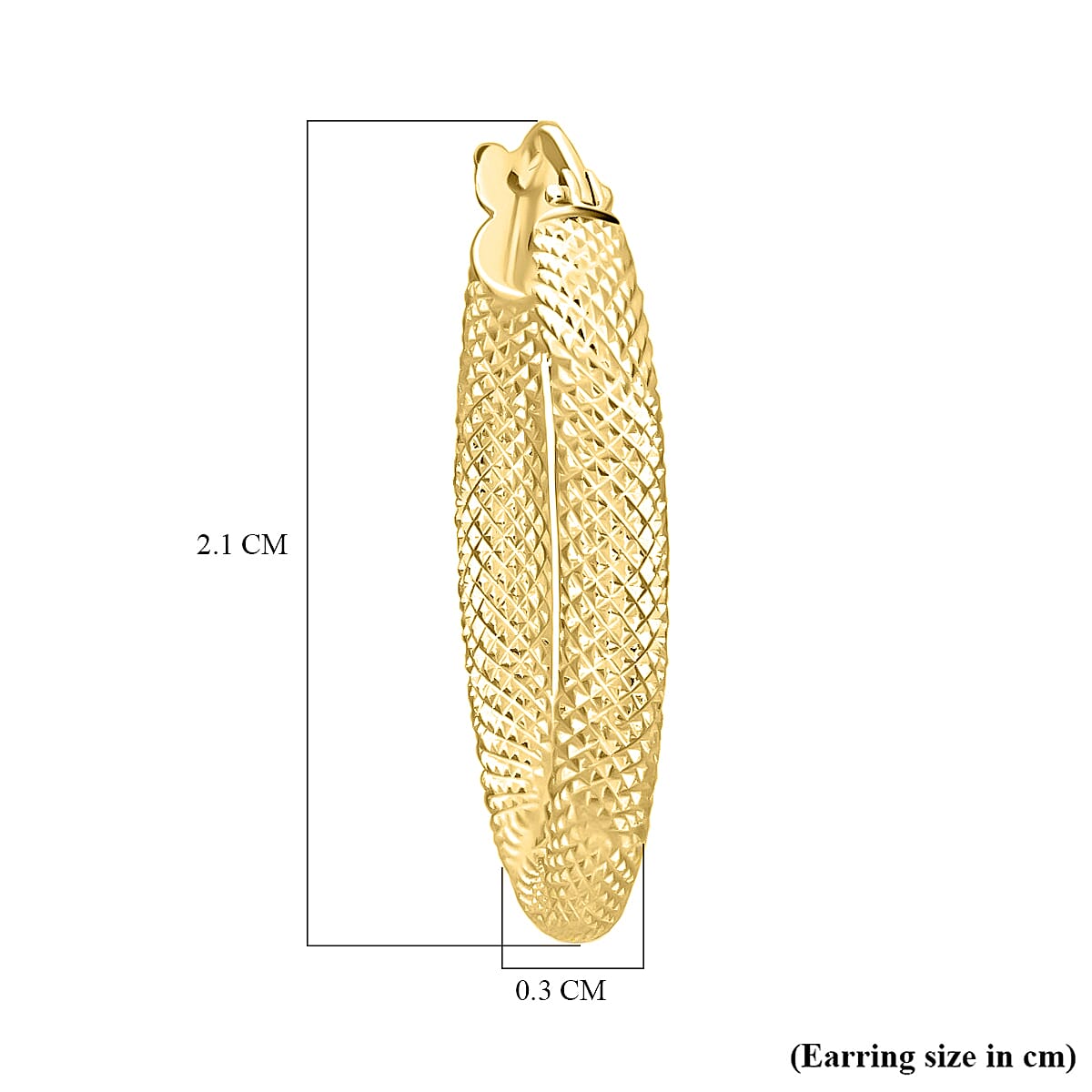 9K Yellow Gold  Earring,  Gold Wt. 1.4 Gms