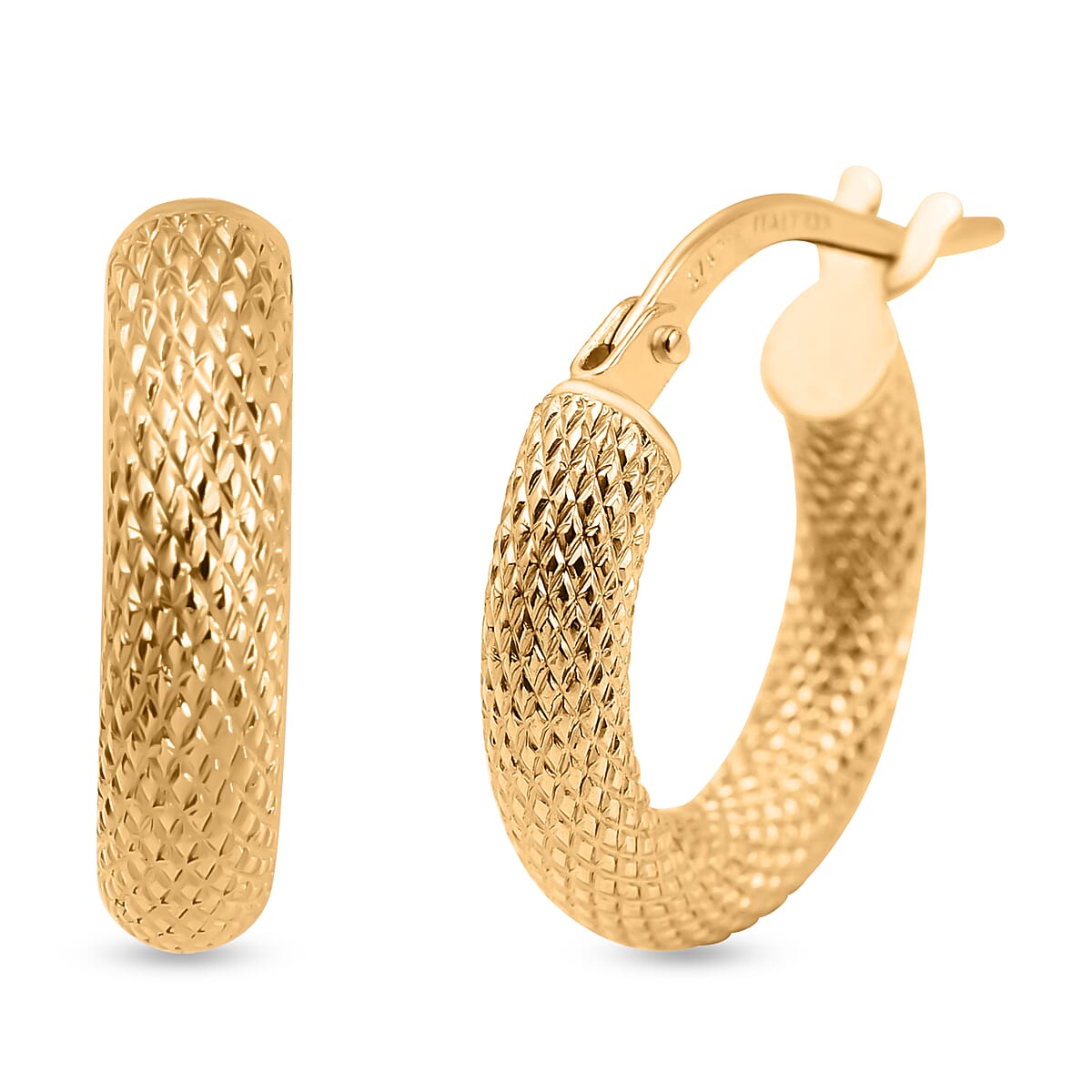 9K Yellow Gold  Earring,  Gold Wt. 0.9 Gms