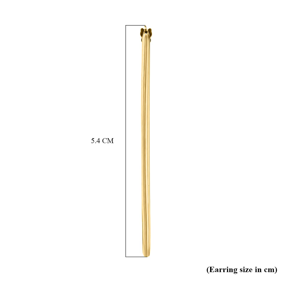 9K Yellow Gold 33MM X 54MM Supreme Finish Oval Big Hoop Creole Earrings 2.1 grams