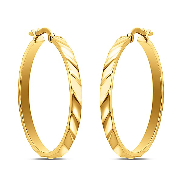 9ct Gold Creole Hoop Earrings – Lillicoco