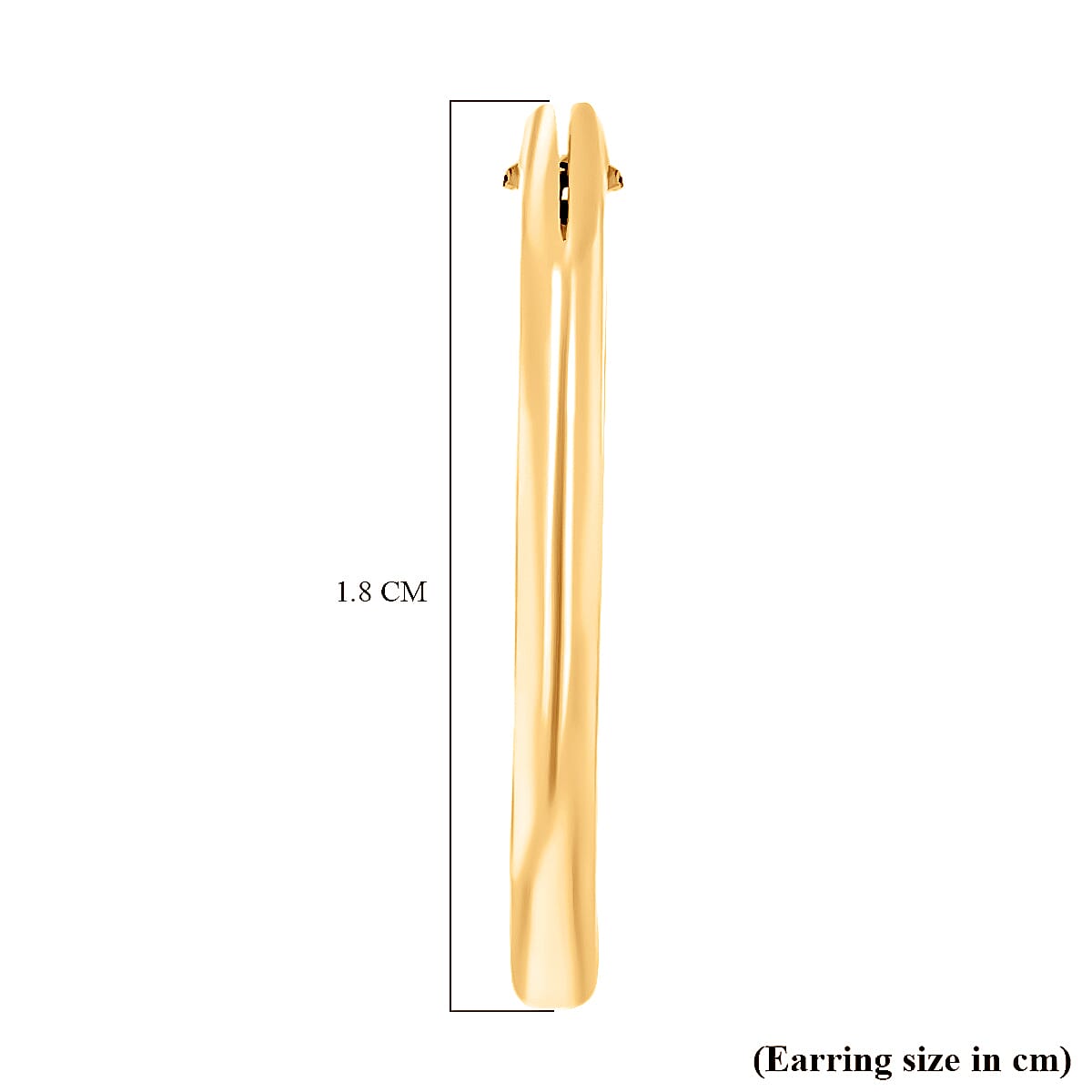 9K Yellow Gold 18MM Sleeper Hoop Earrings 0.45 grams