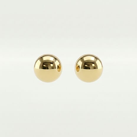 9K Yellow Gold 2MM Supreme Finish Ball Stud Earrings 0.2 grams