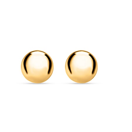 9K Yellow Gold 2MM Supreme Finish Ball Stud Earrings 0.2 grams