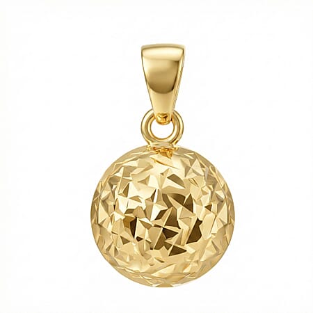 9K Yellow Gold 10MM Diamond Cut Ball Pendant 0.6 grams 9K Yellow Gold 10MM Diamond Cut Ball Pendant 0.6 grams