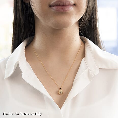 9K Yellow Gold 10MM Diamond Cut Ball Pendant 0.6 grams