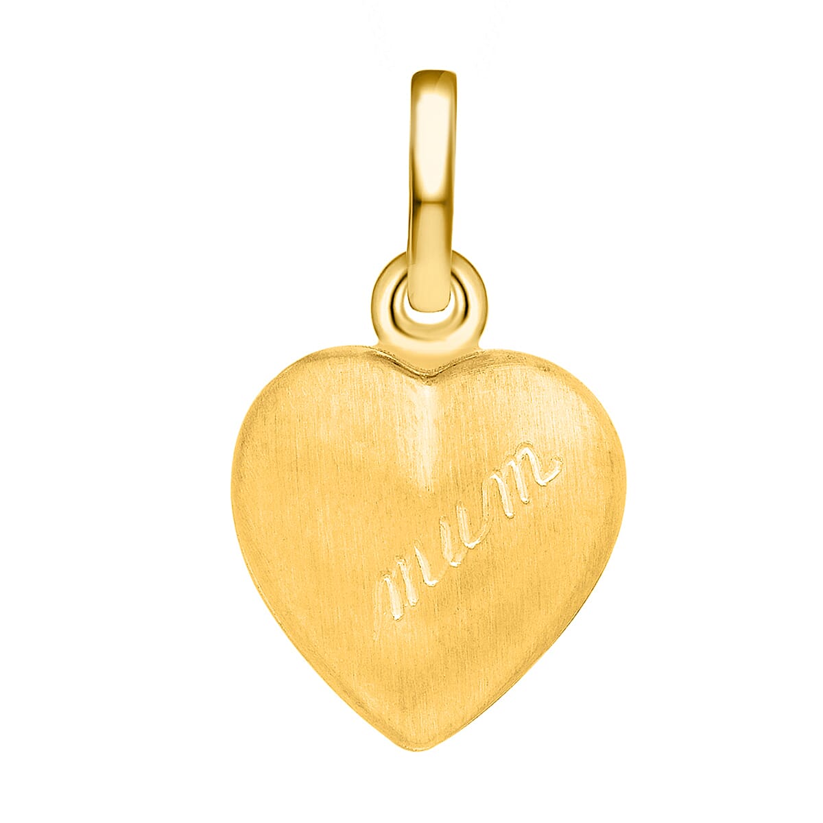 9K Yellow Gold 12MM X 20MM Mum Satin Heart Locket 1 grams