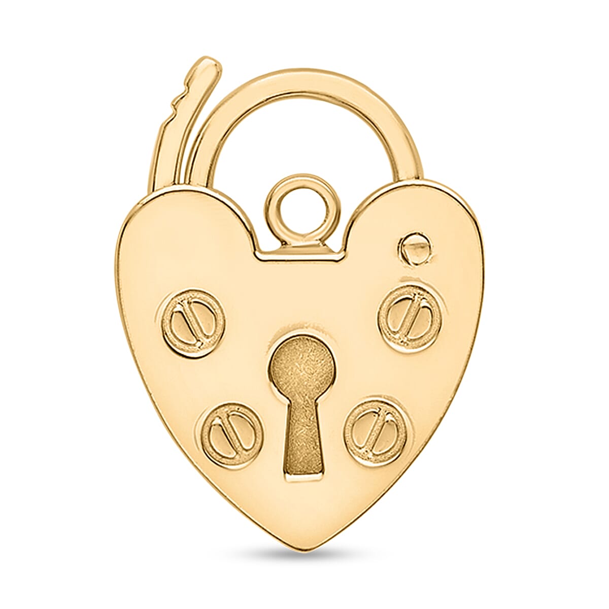 9K Yellow Gold 14.4mm X 19.6mm Padlock Pendant