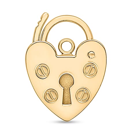 9K Yellow Gold 14.4mm X 19.6mm Padlock Pendant