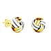 9K Two Colour Gold 10MM Knot Stud Earrings 0.58 grams