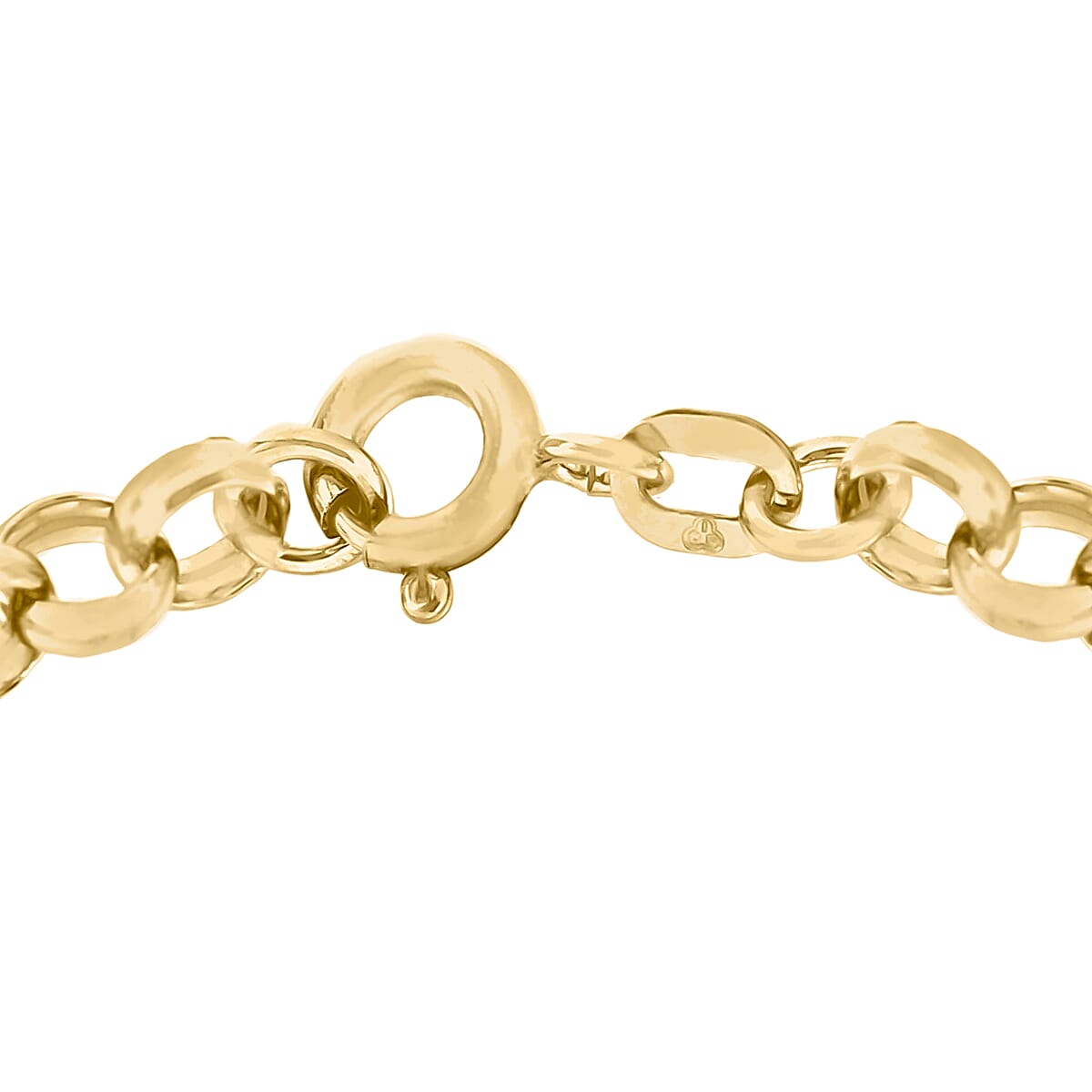 9K Yellow Gold Hollow Round Belcher Bracelet 7 Inch, 2.6 grams