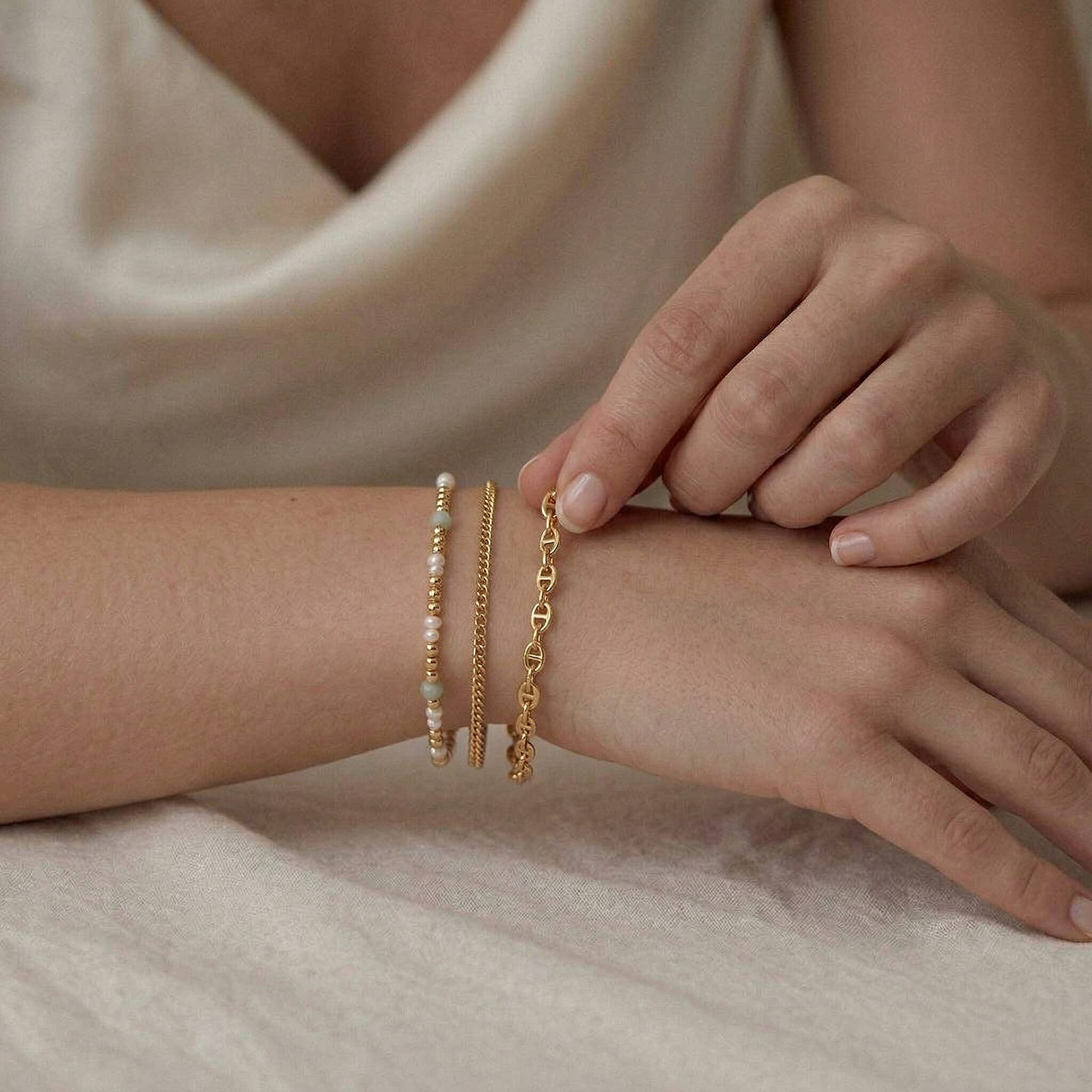 9K Yellow Gold High Finish Rambo Chain Bracelet 7 Inch, 1 grams