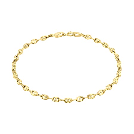 9K Yellow Gold High Finish Rambo Chain Bracelet 7 Inch 1 grams