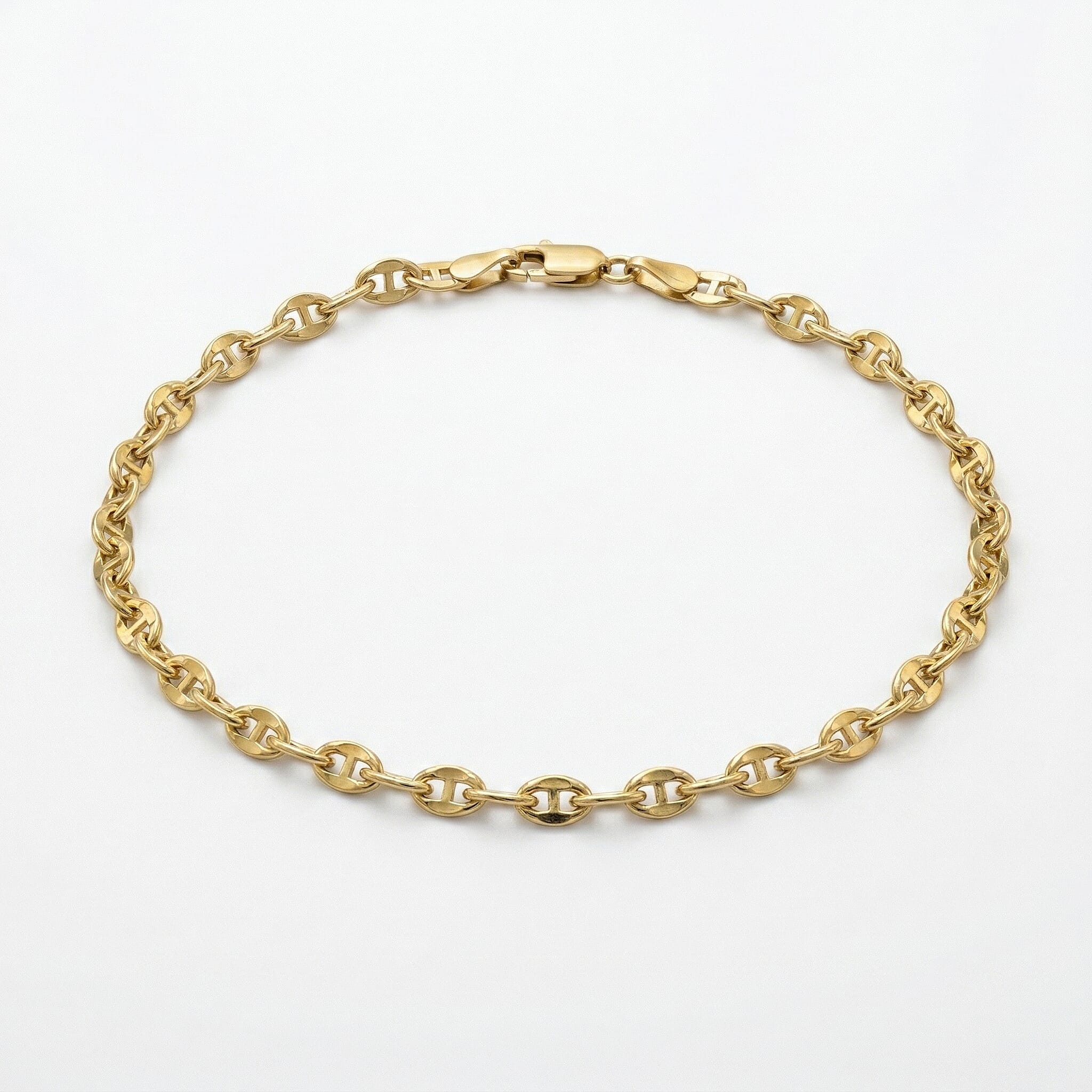 9K Yellow Gold Rambo Chain Bracelet  7.5 Inch, 1.6 grams