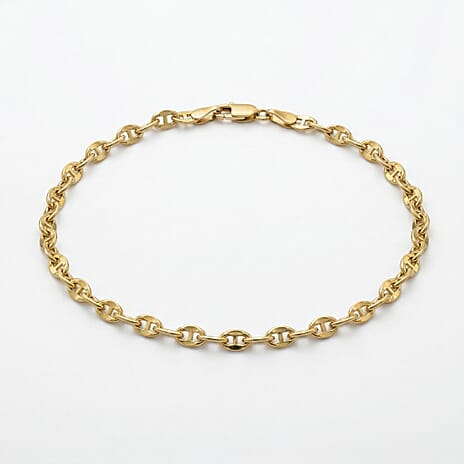 9K Yellow Gold Rambo Chain Bracelet  7.5 Inch, 1.6 grams