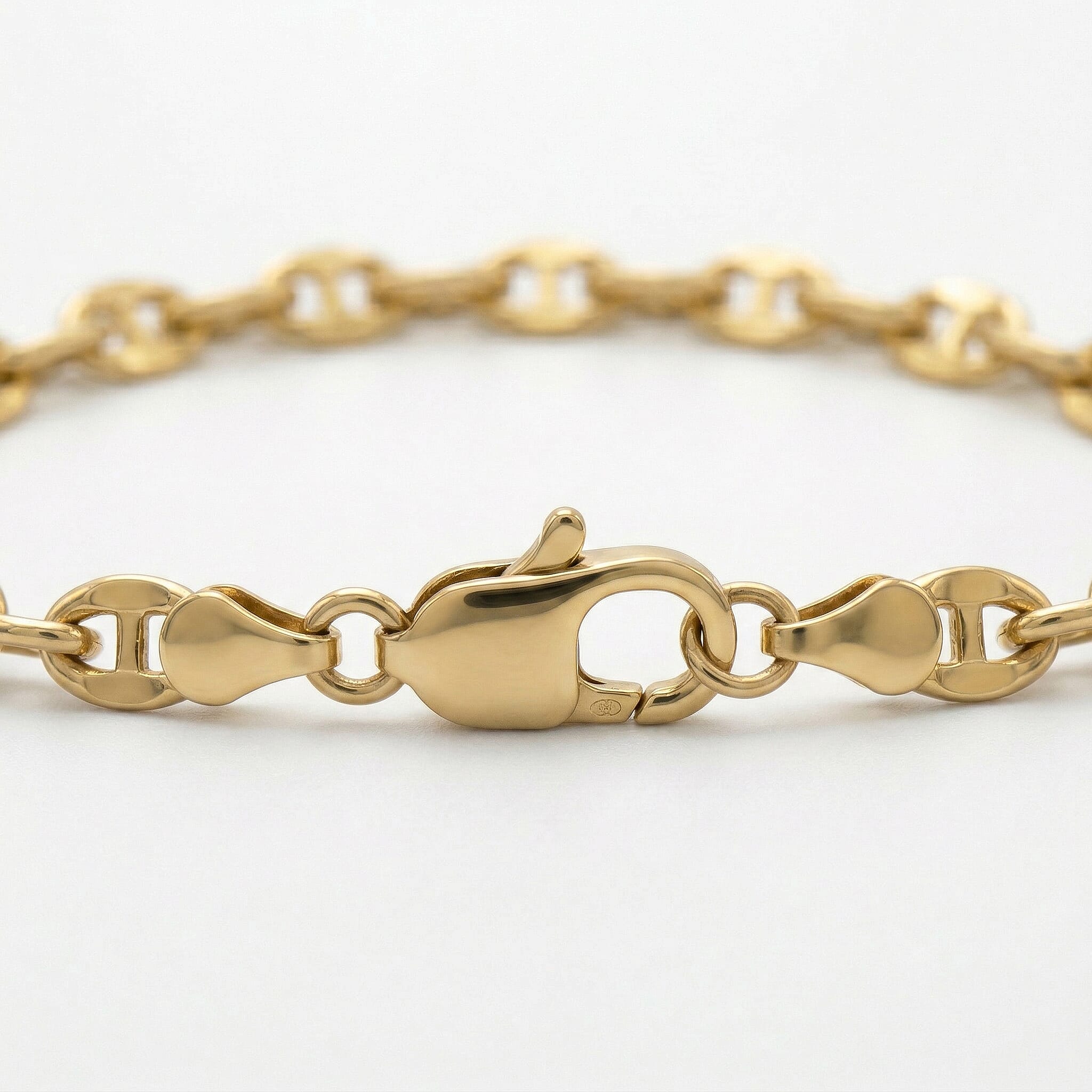 9K Yellow Gold Rambo Chain Bracelet  7.5 Inch, 1.6 grams