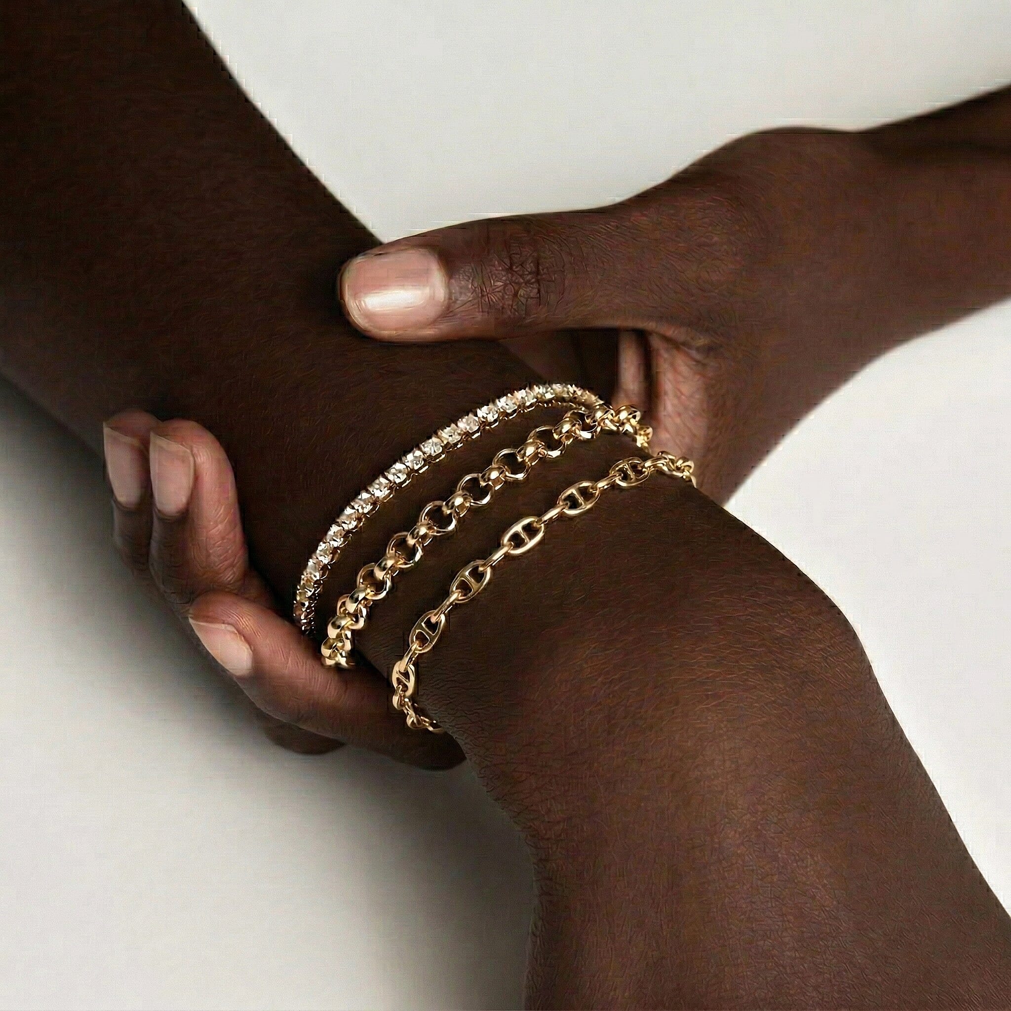 9K Yellow Gold Rambo Chain Bracelet  7.5 Inch, 1.6 grams