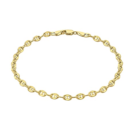 9K Yellow Gold Rambo Chain Bracelet  7.5 Inch, 1.6 grams