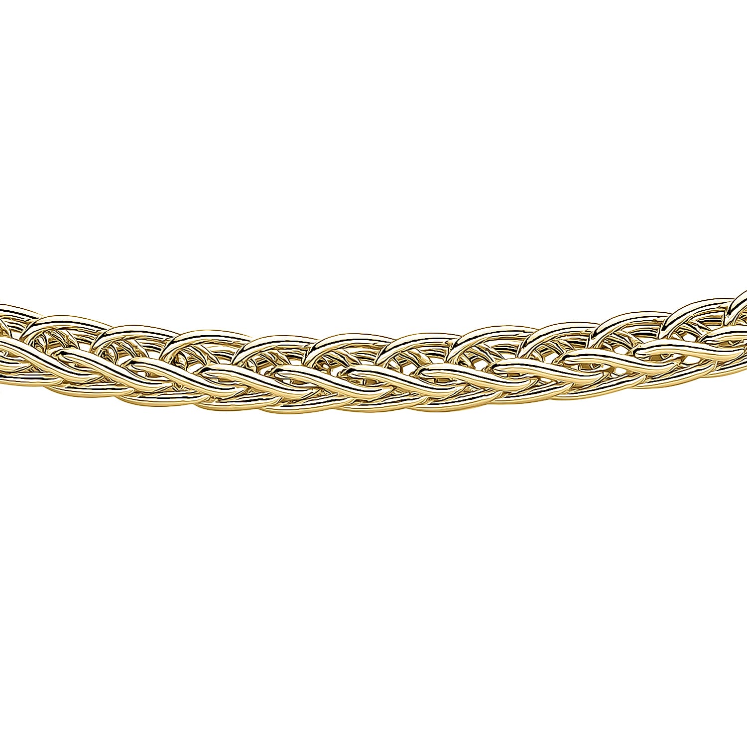 9K Yellow Gold 3MM Spiga Chain Bracelet 7.5 Inch, 3 grams