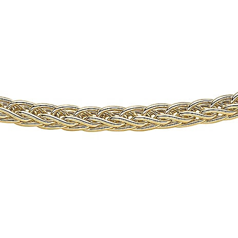 9K Yellow Gold 3MM Spiga Chain Bracelet 7.5 Inch, 3 grams