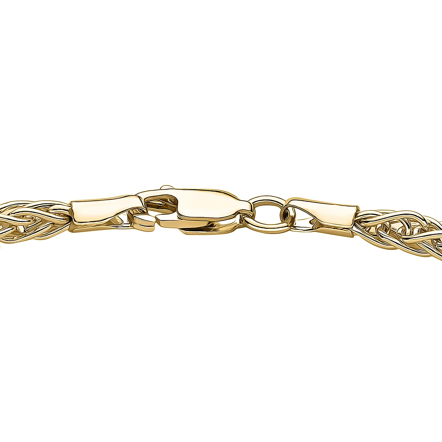 9K Yellow Gold 3MM Spiga Chain Bracelet 7.5 Inch, 3 grams