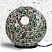 Handmade Mosaic Donut Lamp (Size 30x28x7 Cm) - Green & Red