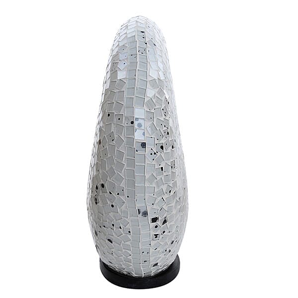 Mosaic Donut Lamp (Size-30x28x7Cm) - White & Black