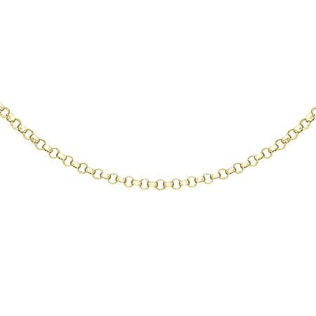 9K Yellow Gold High Finish Round Belcher Chain 16 Inch 2.4 grams