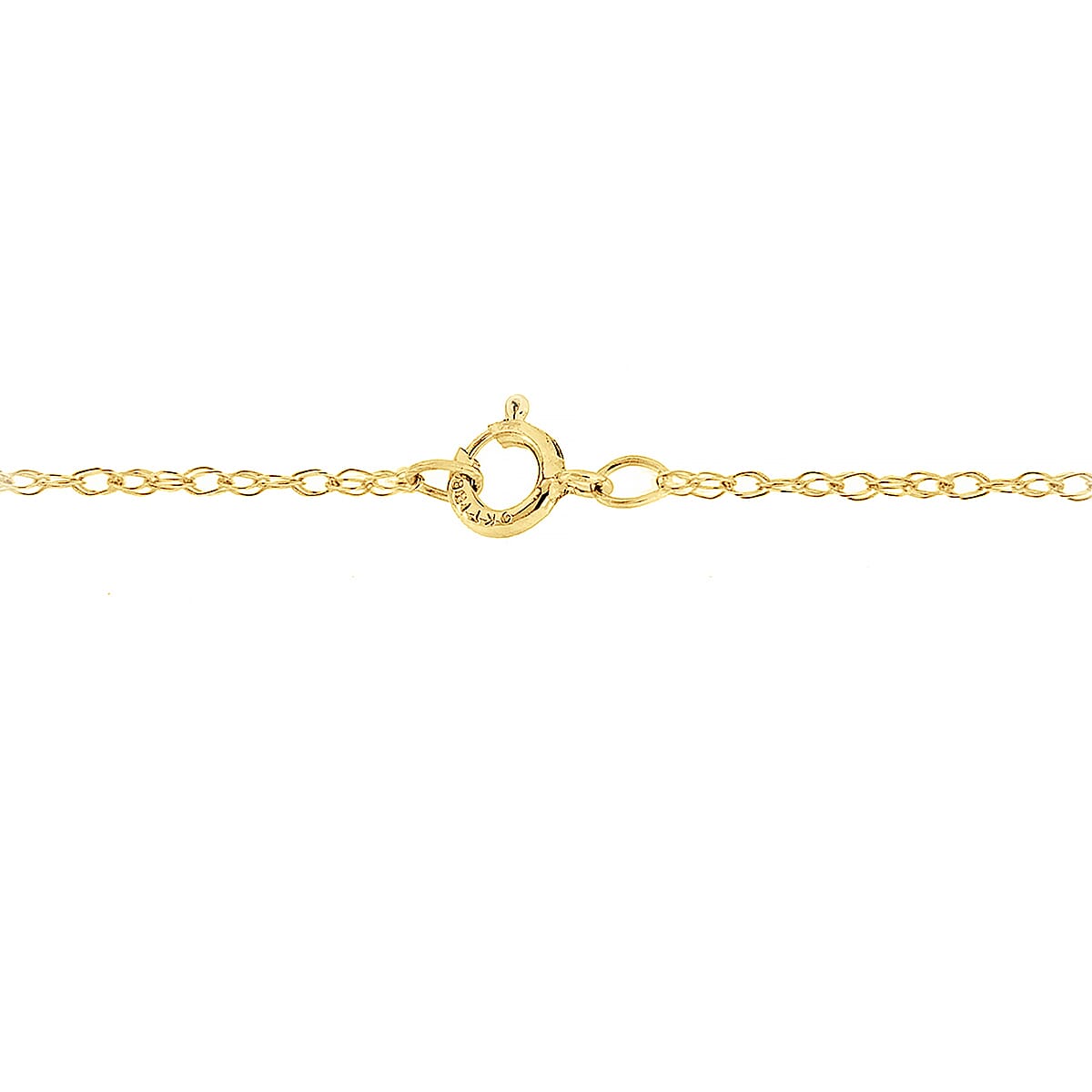 9K Yellow Gold High Finish Prince of Wales Chain 16 Inch, 0.32 grams