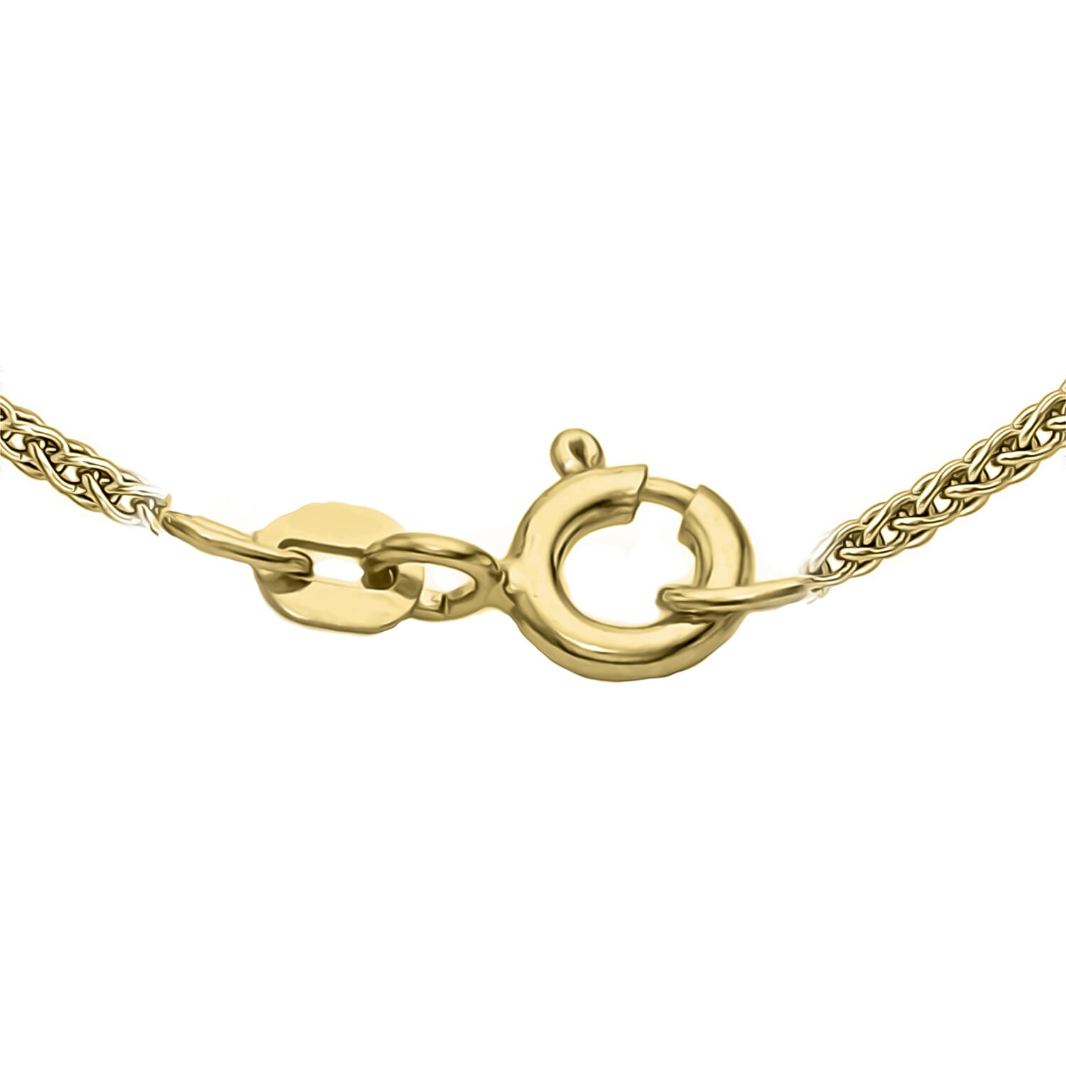 9K Yellow Gold High Finish Spiga Chain 16 Inch, 2.1 grams