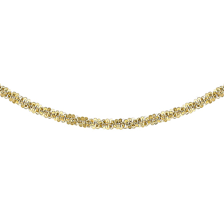 9K Yellow Gold High Finish 2.4MM Tocalle Chain 16 Inch 2.8 grams