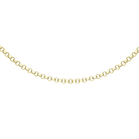 9K Yellow Gold 1.5 MM Belcher Chain With Spring Ring Clasp 18 Inch Diamond Cut