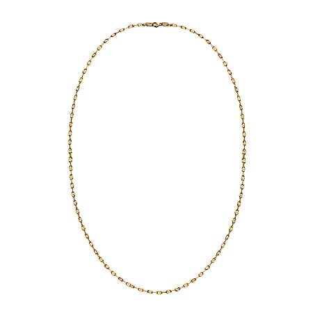 9K Yellow Gold 2.6 MM Rambo Chain With Spring Ring Clasp 18 Inch Polished