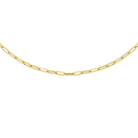 9K Yellow Gold High Finish 2.3MM Paper Chain 18 Inch 1.9 grams