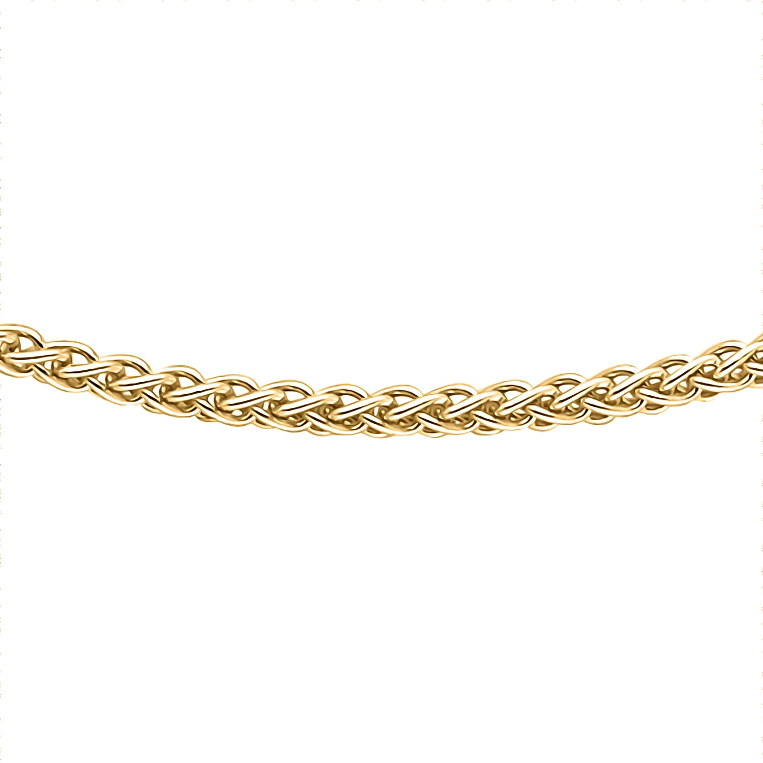 9K Yellow Gold High Finish Spiga Chain 18 Inch, 2.4 grams