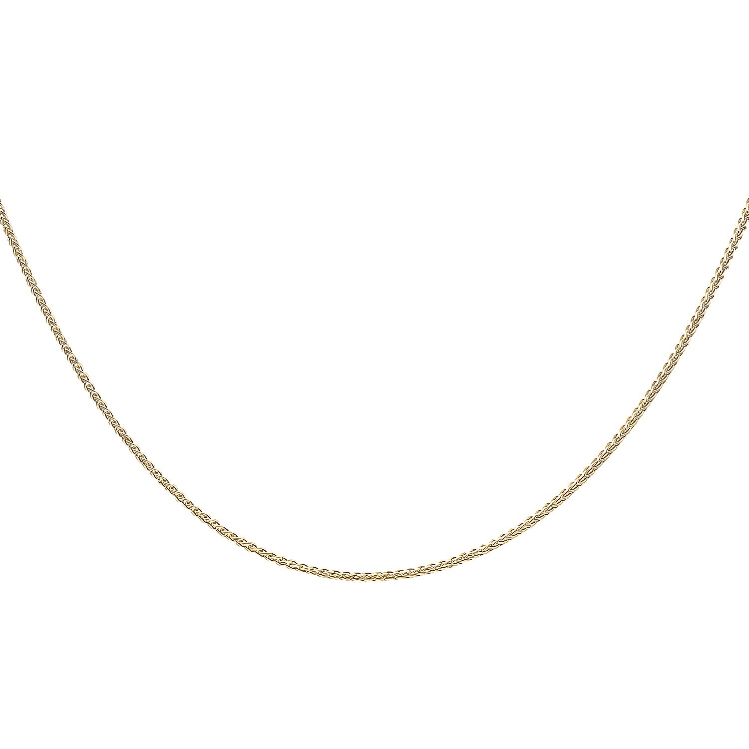 9K Yellow Gold High Finish Spiga Chain 18 Inch, 2.4 grams