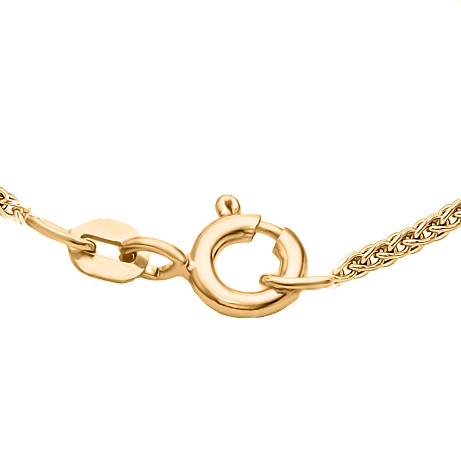 9K Yellow Gold High Finish Spiga Chain 18 Inch, 2.4 grams